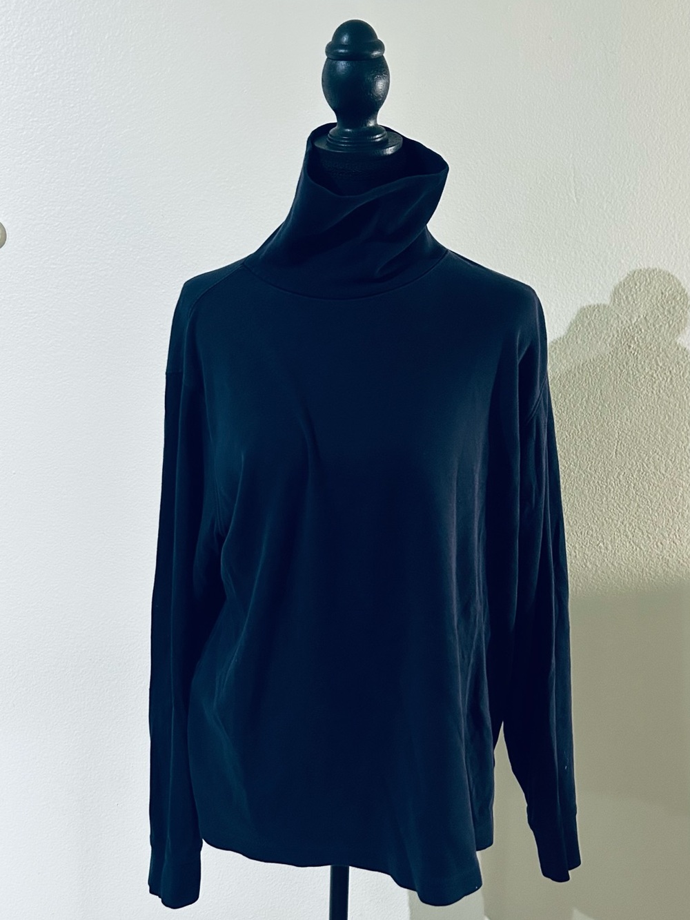 Lands' End Navy Blue Turtleneck Top
